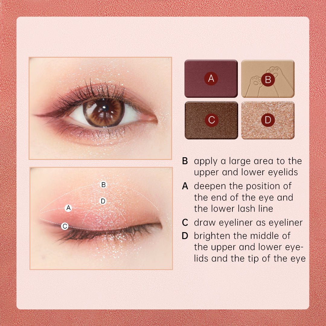 Autumn And Winter Tipsy Kitty Eyeshadow Quad - ZS-2679