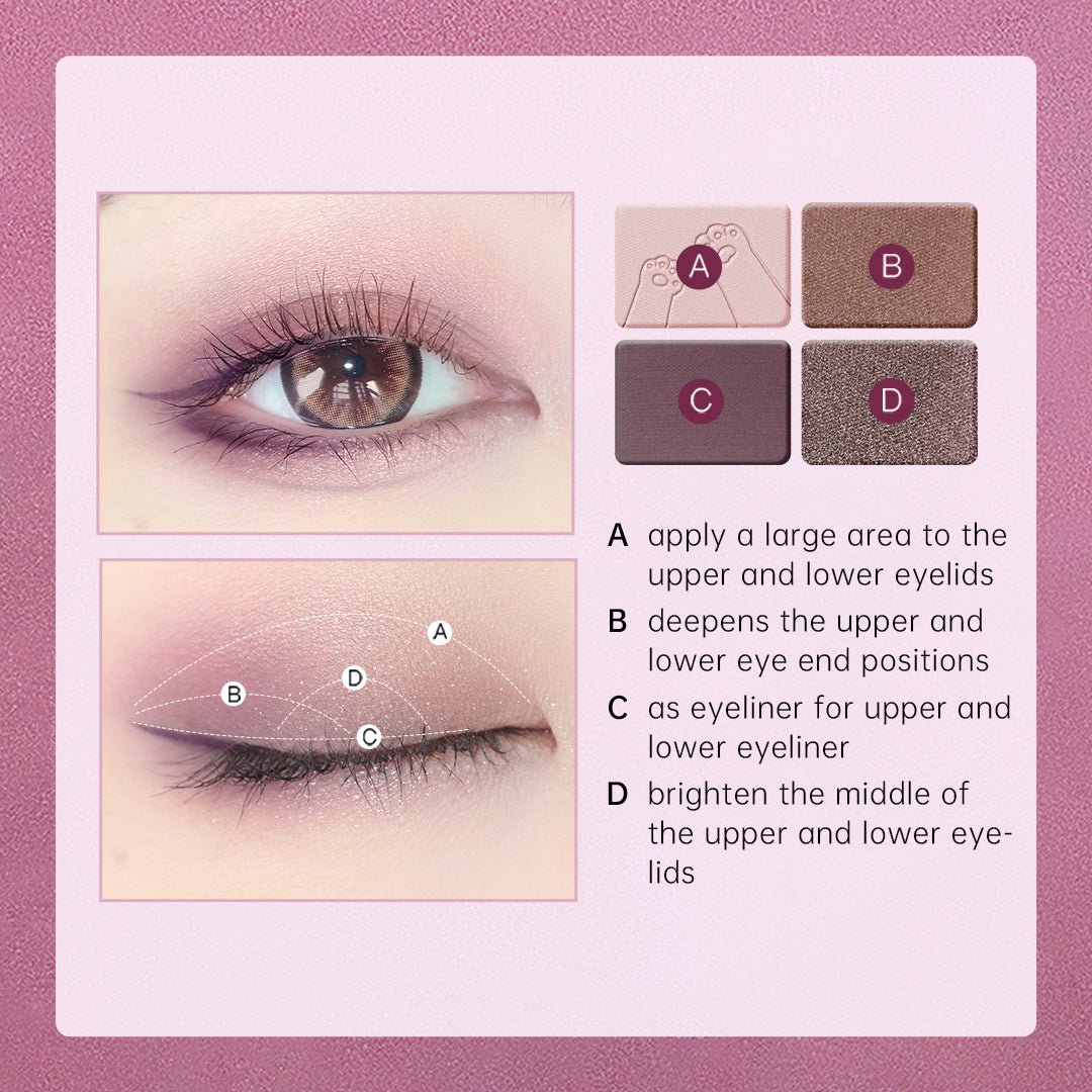 Autumn And Winter Tipsy Kitty Eyeshadow Quad - ZS-2680