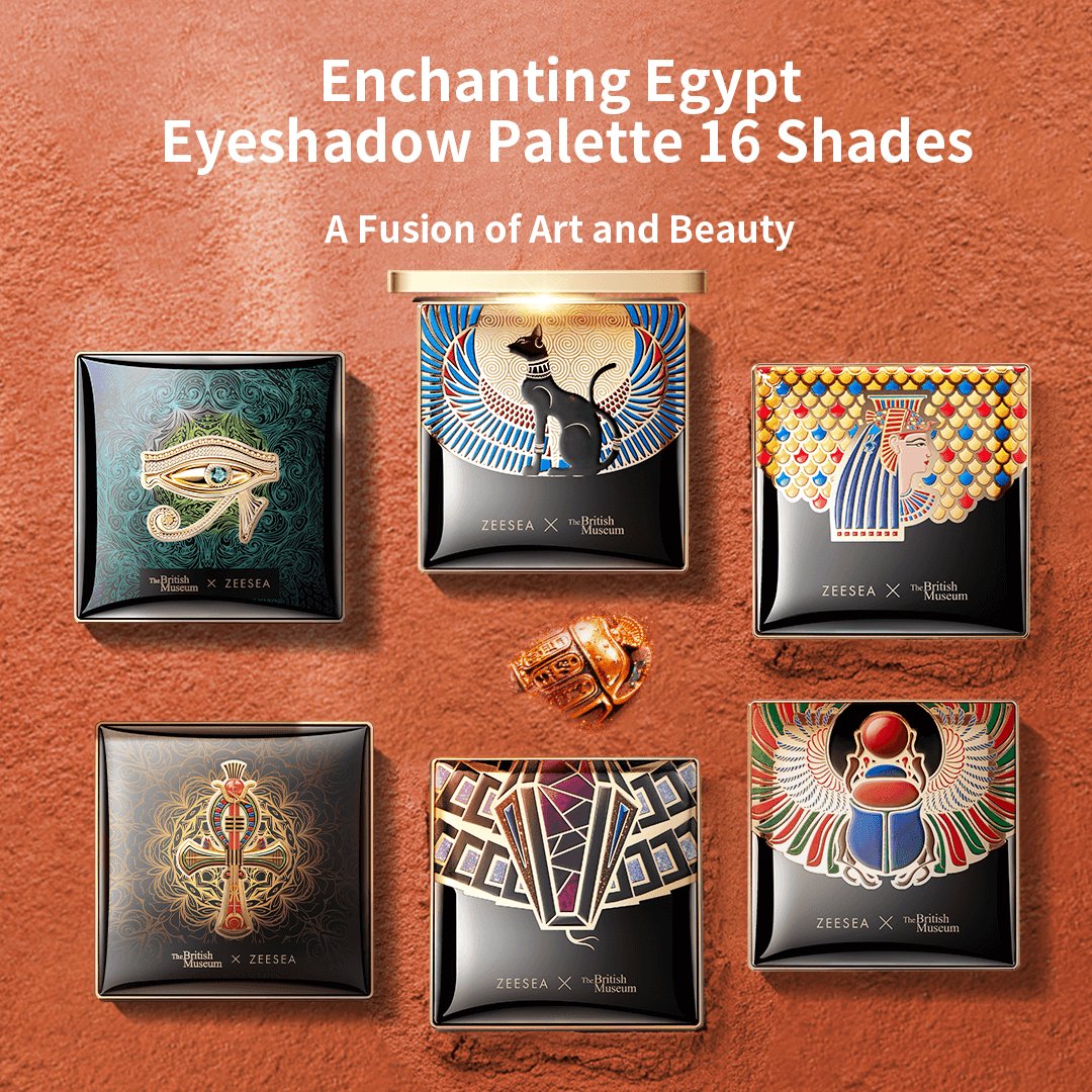 ZEESEA X THE BRITISH MUSEUM Enchanting Egypt Eyeshadow Palette 16 Shades - ZS-2628